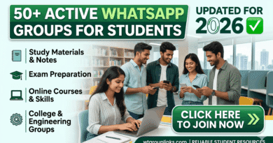 WhatsApp group links for students