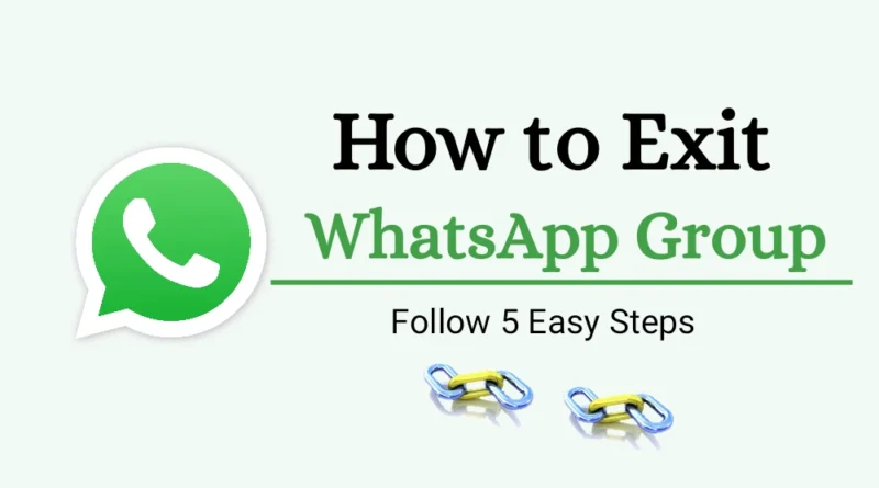 How to exit whatsapp group