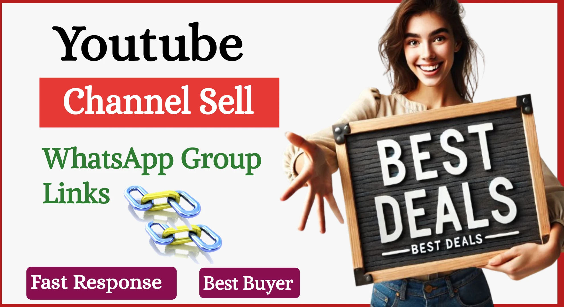 Youtube channel sell whatsapp group link